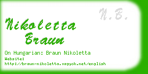 nikoletta braun business card